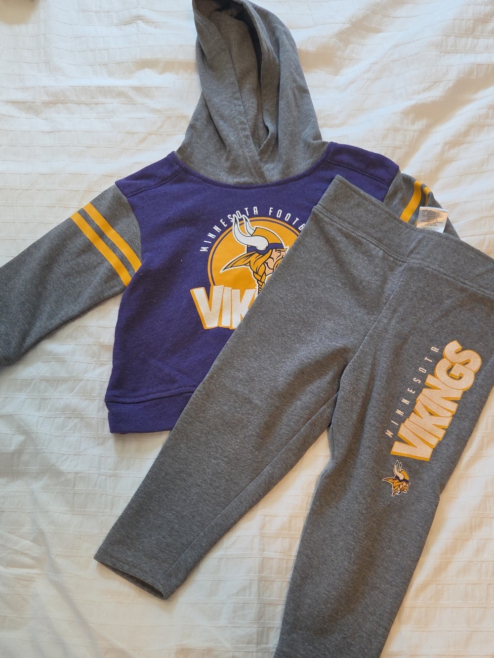 Minnesota Vikings Kids Hoodie & Joggers Set - Purple & Gray